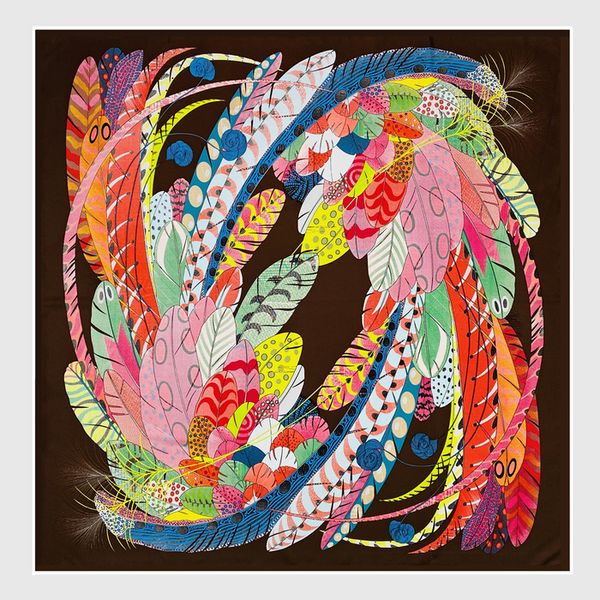 sarongs 90cm feather foulard 100% twill silk square scarf women shawl brand hijab scarf design bandana hand rolled hem head scarves 230515, Blue;gray
sarongs 90cm feather foulard 100% twill silk square scarf women shawl brand hijab scarf design bandana hand rolled hem head scarves 230515, Blue;gray