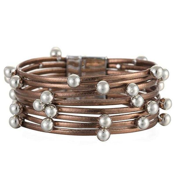 multi layer fine leather strap bracelet creative rivet small beads bohemian vintage, Golden;silver
multi layer fine leather strap bracelet creative rivet small beads bohemian vintage, Golden;silver