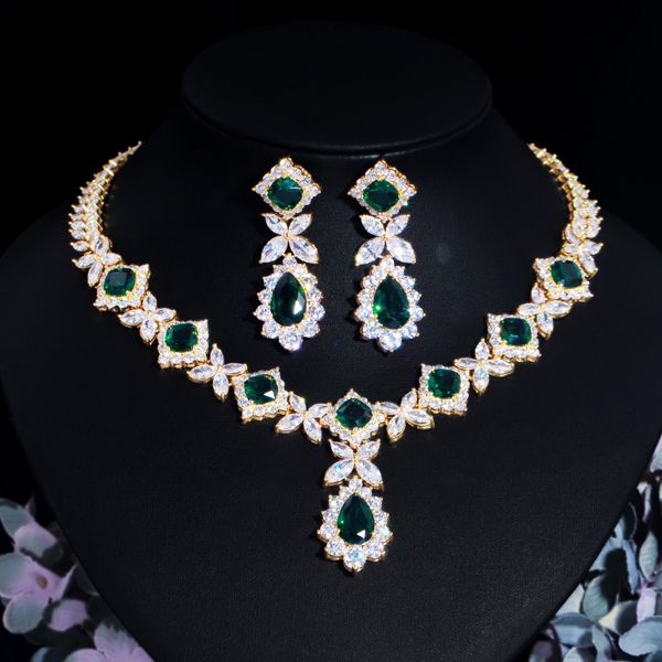 3a zircon earrings & pendant necklace lucky wedding emerald jewelry set gold plated luxury jewelry, Silver
3a zircon earrings & pendant necklace lucky wedding emerald jewelry set gold plated luxury jewelry, Silver