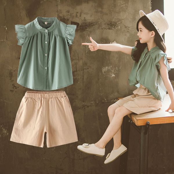 family matching outfits baby summer suits for girl short sleeve blouse s 2 piece set child widleg pants kids cotton clothes 230512, Blue
family matching outfits baby summer suits for girl short sleeve blouse s 2 piece set child widleg pants kids cotton clothes 230512, Blue