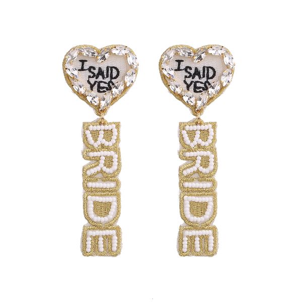 dangle chandelier beads bride letters dangle earings jewelry heart earrings wedding party show statement earrings accessories 230515, Silver
dangle chandelier beads bride letters dangle earings jewelry heart earrings wedding party show statement earrings accessories 230515, Silver
