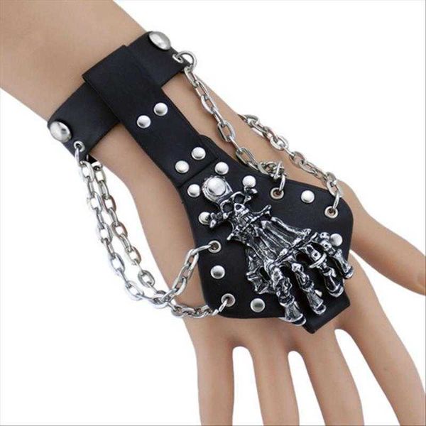 creative mens cowhide back ring chain bracelet integrated alloy accessories hip hop wrist, Black
creative mens cowhide back ring chain bracelet integrated alloy accessories hip hop wrist, Black