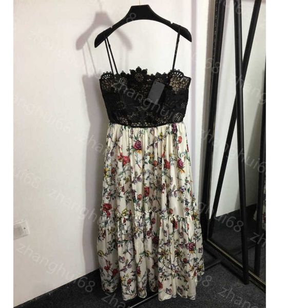 23ss summer dresses women dress womens designer clothing elegant temperament flower print lace strapless stitching suspender dress womens cl, Black;gray
23ss summer dresses women dress womens designer clothing elegant temperament flower print lace strapless stitching suspender dress womens cl, Black;gray