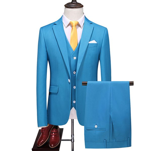 men's suits blazers jacketpantvest korean one button suit men clothing spring slim fit wedding dress business formal men tuxedo suit 3p, White;black
men's suits blazers jacketpantvest korean one button suit men clothing spring slim fit wedding dress business formal men tuxedo suit 3p, White;black
