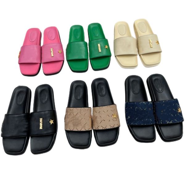 new style slippers genuine leather designer shoes gold letter beach shoes non slip sandals luxury men's outdoor shoes fashion women, Black
new style slippers genuine leather designer shoes gold letter beach shoes non slip sandals luxury men's outdoor shoes fashion women, Black