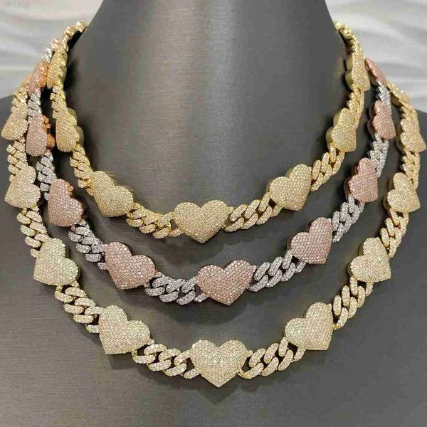 hip hop jewelry iced out choker necklace custom 4 leaf clover / heart charm moissanite diamond cuban link chains for girl women, Silver
hip hop jewelry iced out choker necklace custom 4 leaf clover / heart charm moissanite diamond cuban link chains for girl women, Silver