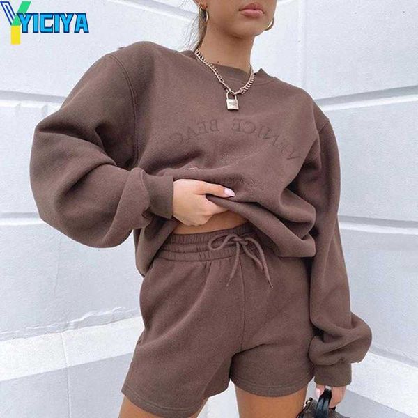 yiciya letter print women 2 piece set long sleeve sweatshirt sweatshorts loose casual tracksuit loungewear 2023 autumn winter women's t, Gray
yiciya letter print women 2 piece set long sleeve sweatshirt sweatshorts loose casual tracksuit loungewear 2023 autumn winter women's t, Gray