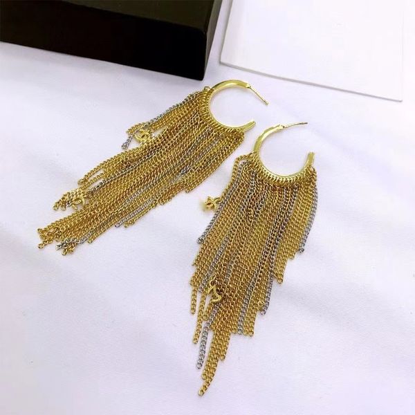 long tassel letters stud earrings 18k gold simple luxury designer elegant ol girls womens nice earring earings ear rings jewelry with brand, Golden;silver
long tassel letters stud earrings 18k gold simple luxury designer elegant ol girls womens nice earring earings ear rings jewelry with brand, Golden;silver