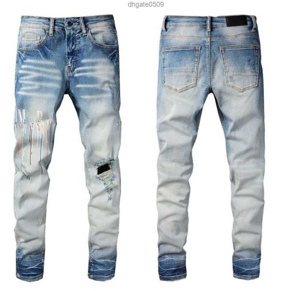2022 new men's designer amirs jeans fashion skinny straight slim ripped stretch casual trousers 1850jc, Blue
2022 new men's designer amirs jeans fashion skinny straight slim ripped stretch casual trousers 1850jc, Blue