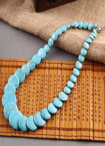 new arrival women statement vintage turquoise stone necklace good quality boho ethnic style chokers necklaces jewelry 6426643, Silver
new arrival women statement vintage turquoise stone necklace good quality boho ethnic style chokers necklaces jewelry 6426643, Silver