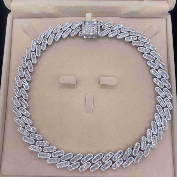 custom bling baguette moissanite diamond 925 sterling silver miami cuban link necklace hip hop chain necklace
custom bling baguette moissanite diamond 925 sterling silver miami cuban link necklace hip hop chain necklace
