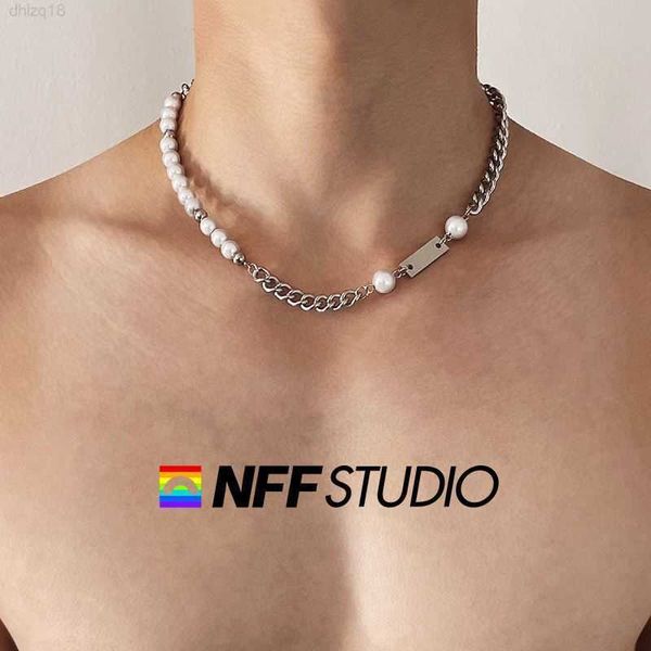 original and exquisite reflective pearl necklace for men europe and america luxury and small crowd hip hop titanium steel spliced collar cha, Silver
original and exquisite reflective pearl necklace for men europe and america luxury and small crowd hip hop titanium steel spliced collar cha, Silver