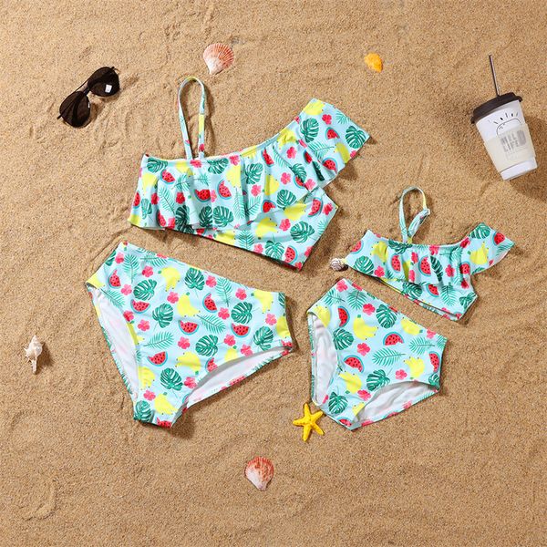 family matching outfits mother daughter swimsuits oblique shoulder set fruits mommy and me swimwear women girls bikini dresses clothes 23051, Blue
family matching outfits mother daughter swimsuits oblique shoulder set fruits mommy and me swimwear women girls bikini dresses clothes 23051, Blue