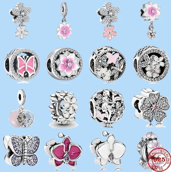 925 charm beads accessories fit pandora charms jewelry flower flower fairy butterfly bead, Black 
925 charm beads accessories fit pandora charms jewelry flower flower fairy butterfly bead, Black