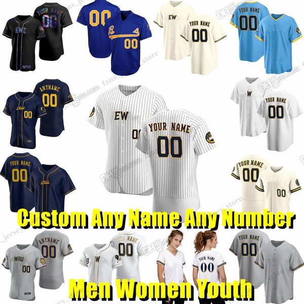 custom s-6xl christian yelich joey wiemer baseball jersey brian anderson mike brosseau matt bush corbin burnes victor caratini freddy peralt, Blue;black
custom s-6xl christian yelich joey wiemer baseball jersey brian anderson mike brosseau matt bush corbin burnes victor caratini freddy peralt, Blue;black