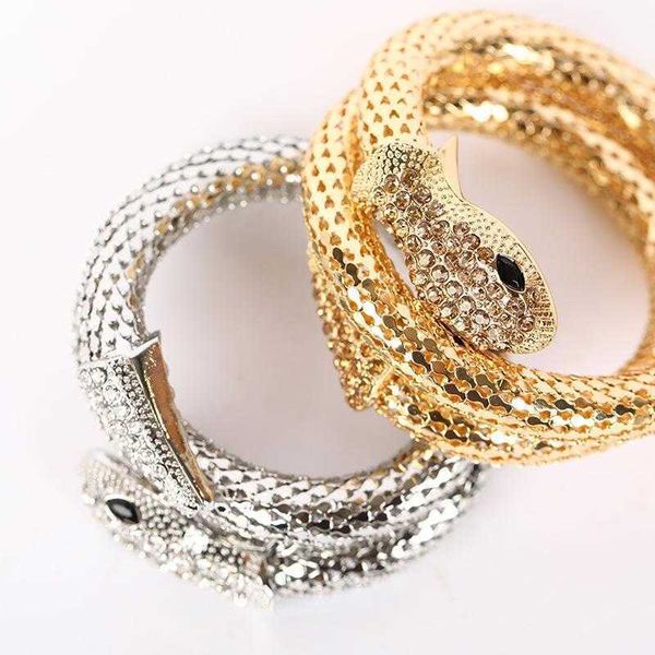 selling snake bracelet retro exaggerated punk rhinestone personality fashion wrist ring, Golden;silver
selling snake bracelet retro exaggerated punk rhinestone personality fashion wrist ring, Golden;silver