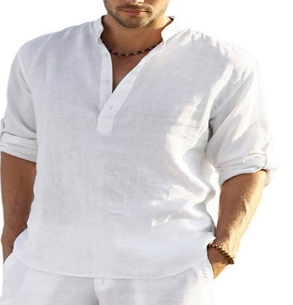 designer shirt mens new men's linen long sleeve shirt solid color casual long sleeve cotton linen shirt hemp shirt, White;black
designer shirt mens new men's linen long sleeve shirt solid color casual long sleeve cotton linen shirt hemp shirt, White;black