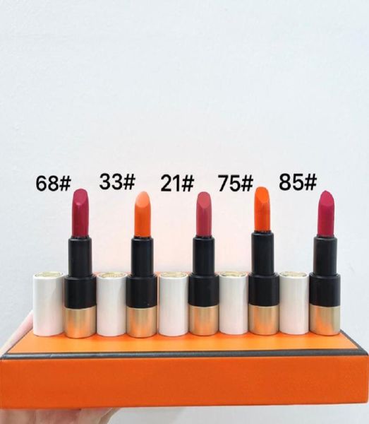 drop luxury brand lipstick set 5pieces satin lipstick rouge matte lipsticks made in italy 15g7482187