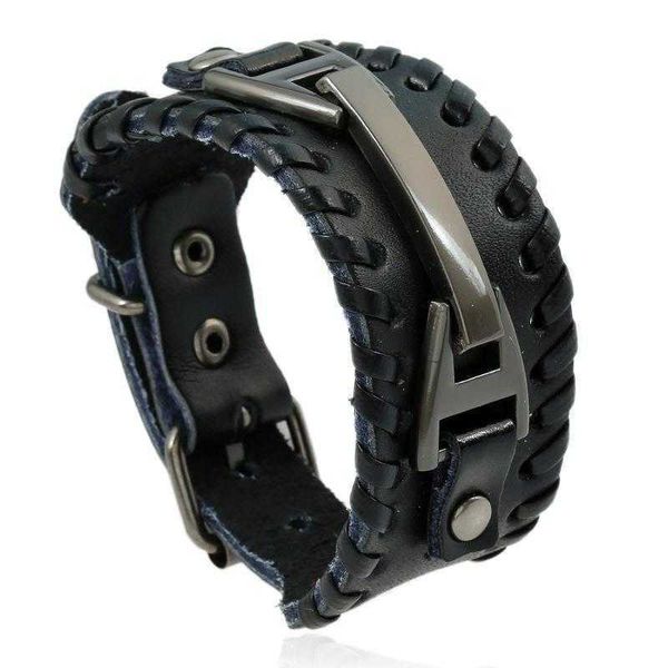 ornament punk exaggerated width leather bracelet hand woven mens, Golden;silver
ornament punk exaggerated width leather bracelet hand woven mens, Golden;silver
