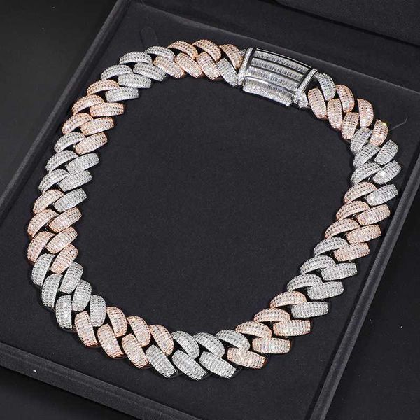 custom jewelry 25mm 2 tones 925 sterling silver vvs baguette moissanite diamond iced out heavy cuban link chain
custom jewelry 25mm 2 tones 925 sterling silver vvs baguette moissanite diamond iced out heavy cuban link chain