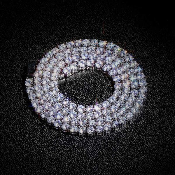 hip hop moissanite necklace 3mmgra certified diamond prongs iced out tennis chain fashion jewelry, Silver
hip hop moissanite necklace 3mmgra certified diamond prongs iced out tennis chain fashion jewelry, Silver