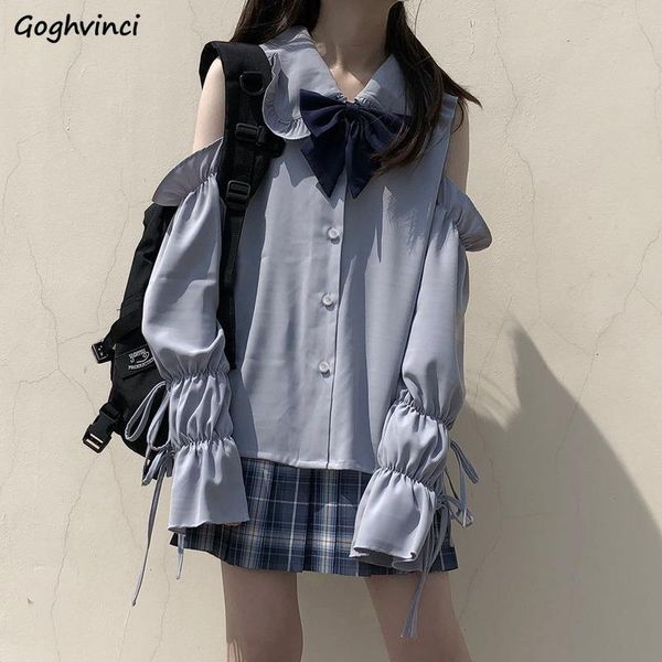 shirts women shirts off shoulder peter pan collar sweet lolita style lovely solid long lantern sleeve bow lace up female leisure trendy, White
shirts women shirts off shoulder peter pan collar sweet lolita style lovely solid long lantern sleeve bow lace up female leisure trendy, White
