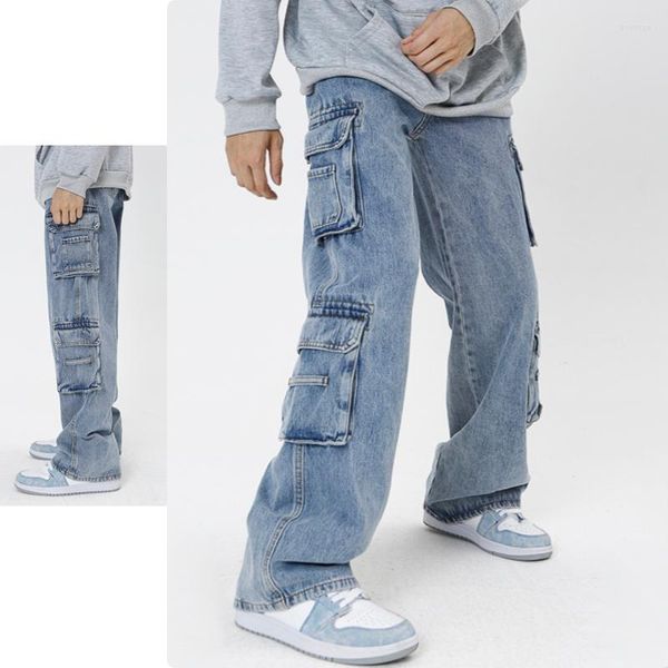 men's jeans men's denim pants 2023 spring multi pocket wide leg harajuku y2k baggy fashion loose leisure long trousers, Blue
men's jeans men's denim pants 2023 spring multi pocket wide leg harajuku y2k baggy fashion loose leisure long trousers, Blue