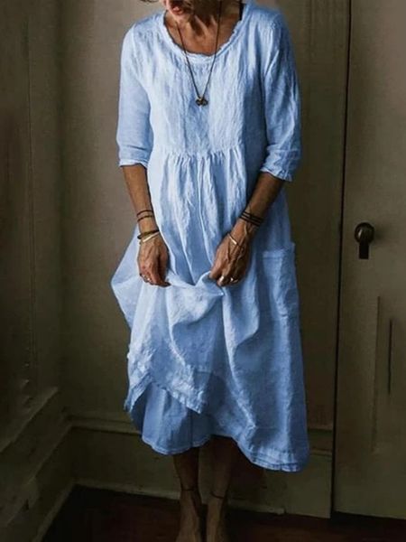 casual dresses cotton linen casual s-5xl solid color o-neck half sleeve women long dress vintage large size a-line dress summer autumn dress, Black;gray
casual dresses cotton linen casual s-5xl solid color o-neck half sleeve women long dress vintage large size a-line dress summer autumn dress, Black;gray