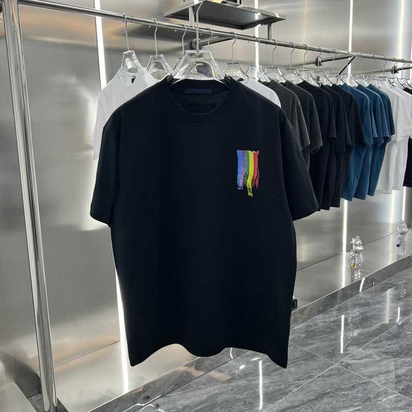 men's and women's t-shirt designer new summer rainbow graffiti pattern casual versatile round neck men's short-sleeved, White;black
men's and women's t-shirt designer new summer rainbow graffiti pattern casual versatile round neck men's short-sleeved, White;black