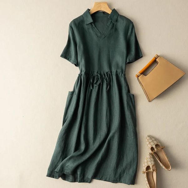 casual dresses short-sleeved cotton and linen dress women's summer fashion pocket straps high waist drape literary loose casual shirt d, Black;gray
casual dresses short-sleeved cotton and linen dress women's summer fashion pocket straps high waist drape literary loose casual shirt d, Black;gray