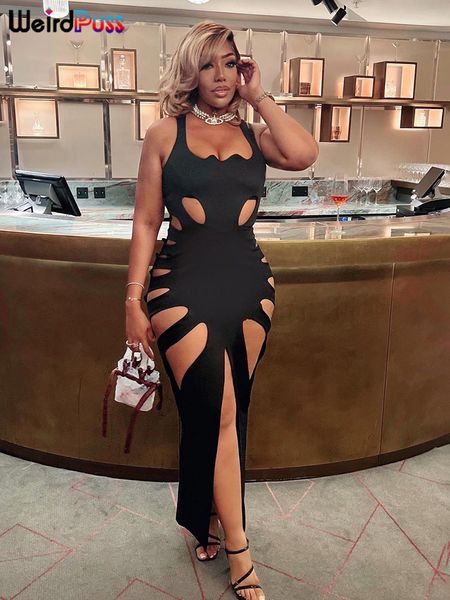 party dresses gaun seksi berlubang kucing aneh musim panas wanita baru tanpa lengan split solid skinny stretch maxi bodycon clubwear coquett, White;black
party dresses gaun seksi berlubang kucing aneh musim panas wanita baru tanpa lengan split solid skinny stretch maxi bodycon clubwear coquett, White;black