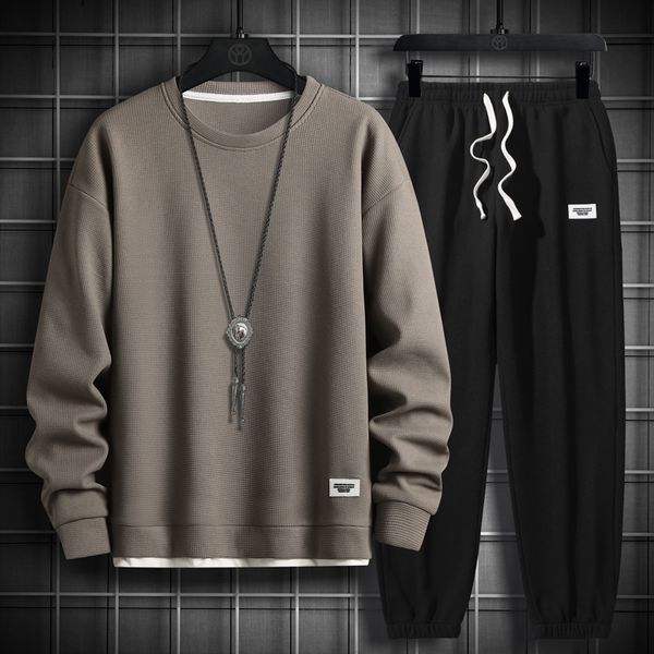 men's tracksuits spring autumn tracksuit men two piece sets fashion outfits sets streetwear sports suit casual sweatshirt and sweatpant, Gray
men's tracksuits spring autumn tracksuit men two piece sets fashion outfits sets streetwear sports suit casual sweatshirt and sweatpant, Gray