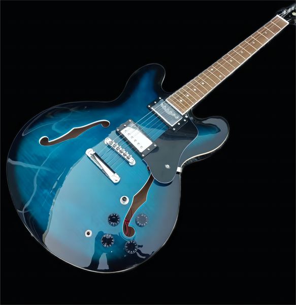 version semi-hollow jazz electric guitar model tiger pattern blue edge colorful vbl high-quality guitar 58
version semi-hollow jazz electric guitar model tiger pattern blue edge colorful vbl high-quality guitar 58