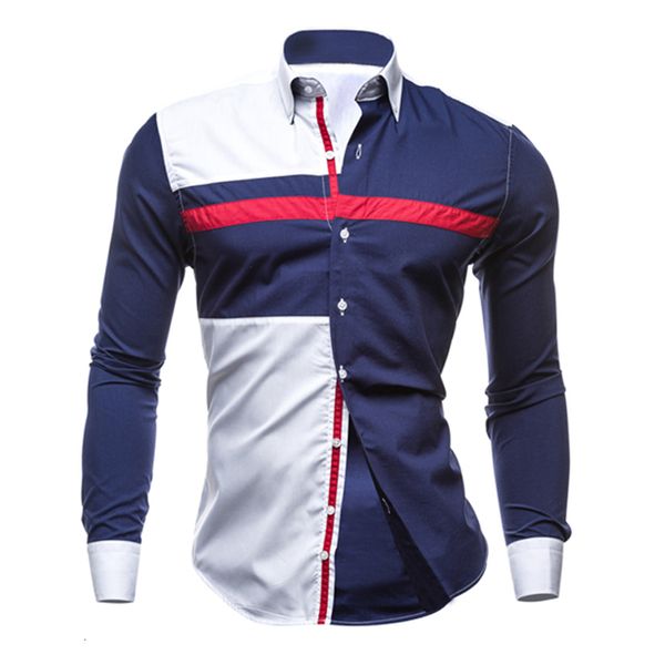 men's casual shirts men long sleeve shirt male striped shirts slim fit male casual social patchwork shirt turn-down collar camisa mascu, White;black
men's casual shirts men long sleeve shirt male striped shirts slim fit male casual social patchwork shirt turn-down collar camisa mascu, White;black