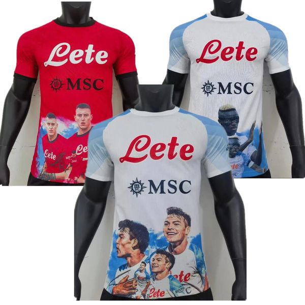 2023 24 men's t-shirts naples memorial shirt kvaratskhelia osimhen minjae custom t-shirts, White;black
2023 24 men's t-shirts naples memorial shirt kvaratskhelia osimhen minjae custom t-shirts, White;black