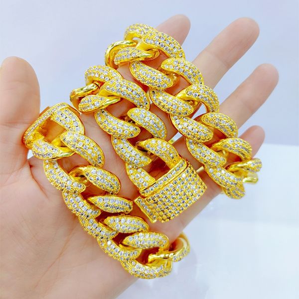 hip-hop 23mm full diamond men's big gold chain, domineering and exaggerated miami cuban chain hiphop rap accessories, Silver
hip-hop 23mm full diamond men's big gold chain, domineering and exaggerated miami cuban chain hiphop rap accessories, Silver