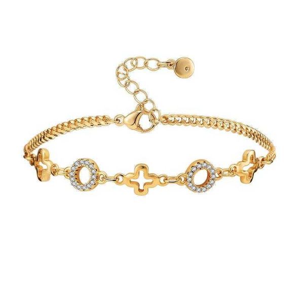 openwork circle diamond real gold bracelet womens graceful personality jewelry, Golden;silver
openwork circle diamond real gold bracelet womens graceful personality jewelry, Golden;silver