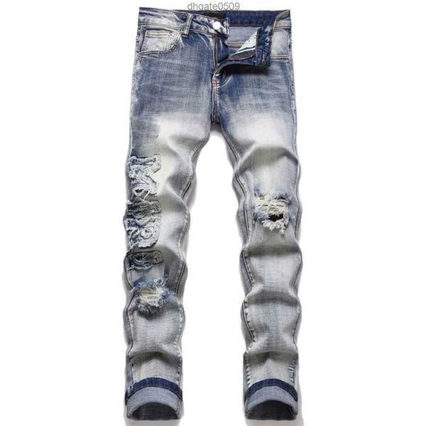 mens jeans designer amirs denim tears pants perforated patch trendy elastic stacked versatile 's slim pencil 11iz1o, Blue
mens jeans designer amirs denim tears pants perforated patch trendy elastic stacked versatile 's slim pencil 11iz1o, Blue