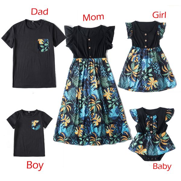 family matching outfits hiheart mom and daughter dresses fluttersleeve dad son tshirts short sleeve floral print look 230512, Blue
family matching outfits hiheart mom and daughter dresses fluttersleeve dad son tshirts short sleeve floral print look 230512, Blue