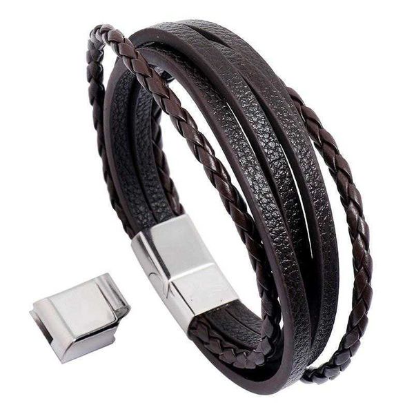 ornament vintage multi charm layer woven stainless steel mens leather bracelet simple magnetic buckle pu, Golden;silver
ornament vintage multi charm layer woven stainless steel mens leather bracelet simple magnetic buckle pu, Golden;silver