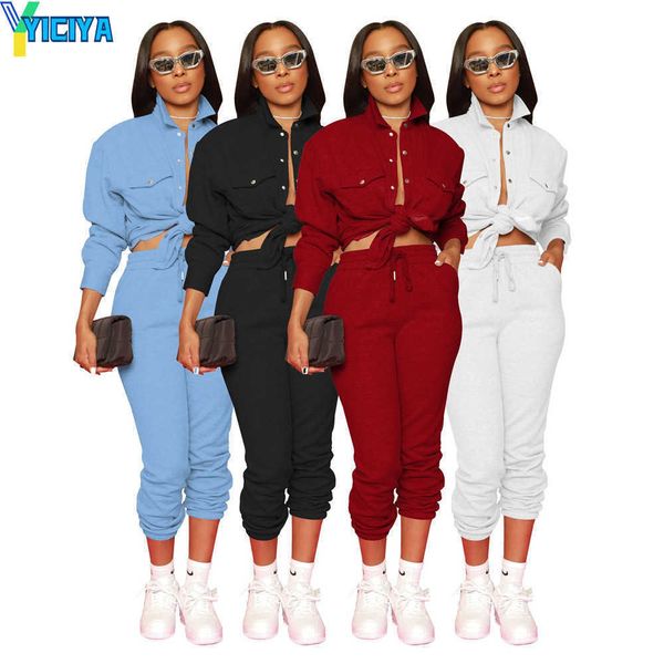 yiciya designer women tracksuits fall winter sweatsuits long sleeve turn-down collar shirt and pants two piece sets solid outfits casual jog, Gray
yiciya designer women tracksuits fall winter sweatsuits long sleeve turn-down collar shirt and pants two piece sets solid outfits casual jog, Gray