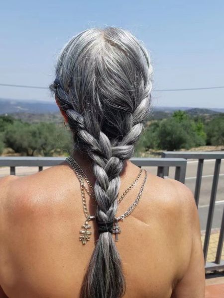 graceful sleekness grey pony tail pepper&salt long ponytail hairstyle simple stunning 120g for women for attractive look, Black
graceful sleekness grey pony tail pepper&salt long ponytail hairstyle simple stunning 120g for women for attractive look, Black