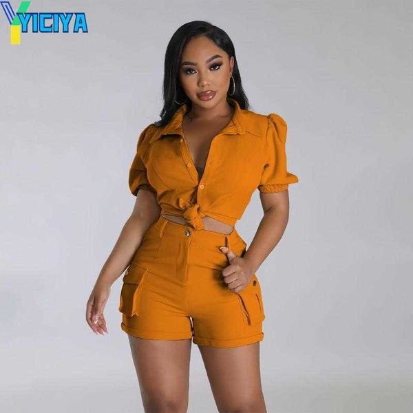 yiciya women's tracksuits 2023 women's spring summer workwear style pocket solid color casual short sleeve high waist shorts two-p, Gray
yiciya women's tracksuits 2023 women's spring summer workwear style pocket solid color casual short sleeve high waist shorts two-p, Gray