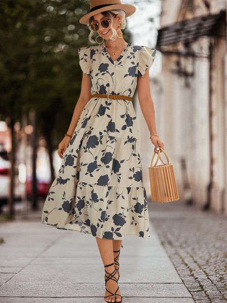 casual dresses cherry invasion spring summer casual floral printed v-neck mid-calf dress for women 230515, Black;gray
casual dresses cherry invasion spring summer casual floral printed v-neck mid-calf dress for women 230515, Black;gray