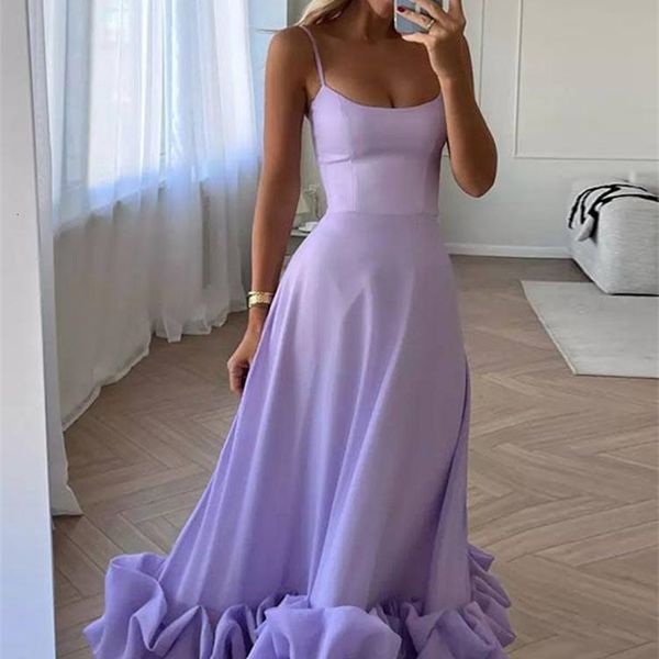 two piece dres folds spaghetti straps prom fashion ruffles hem sleeveless maxi female es elegant party evening a line gowns 230512, White 
two piece dres folds spaghetti straps prom fashion ruffles hem sleeveless maxi female es elegant party evening a line gowns 230512, White