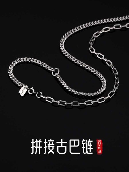premium sterling silver splice necklace cuban fashion brand high street versatile men's chain men's chain american chain men'
premium sterling silver splice necklace cuban fashion brand high street versatile men's chain men's chain american chain men'