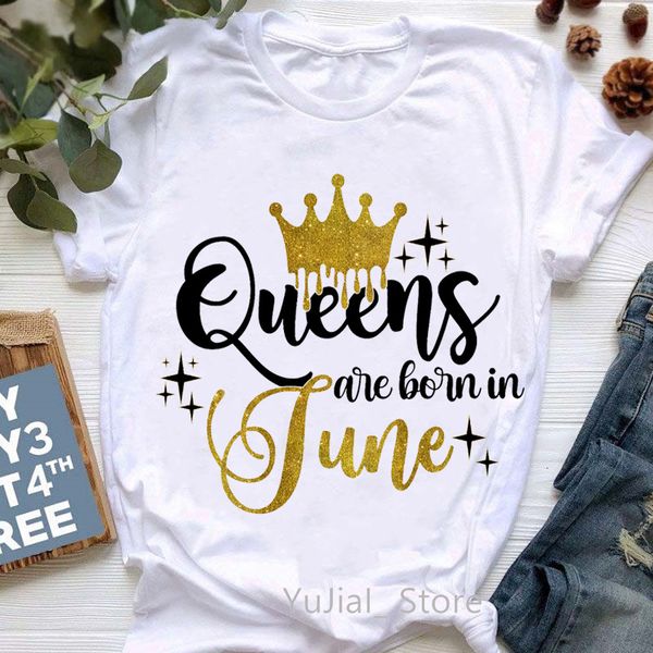 women's t-shirt golden crown queen are born in january to december graphic print t-shirt women's clothing tshirt femme birthday gi, White
women's t-shirt golden crown queen are born in january to december graphic print t-shirt women's clothing tshirt femme birthday gi, White