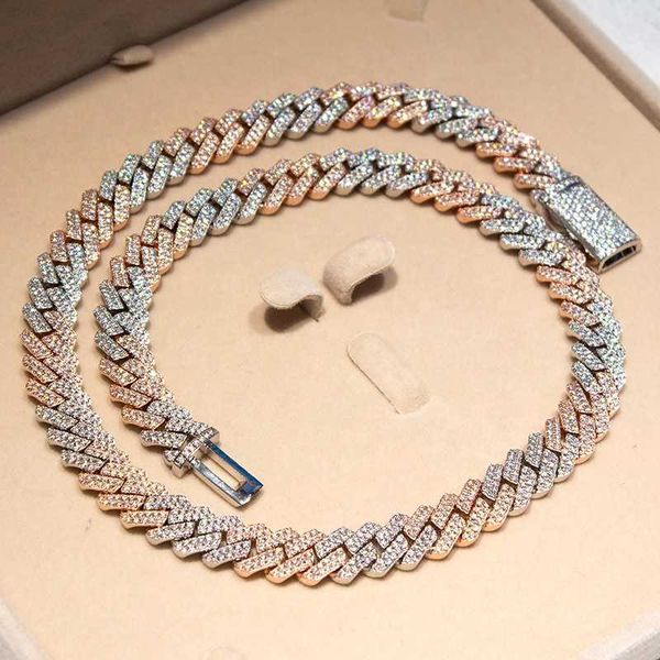 sparkling sterling silver 15mm two tone iced vvs moissanite diamond cuban link chain for men
sparkling sterling silver 15mm two tone iced vvs moissanite diamond cuban link chain for men