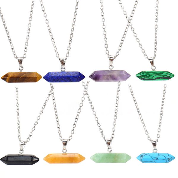 natural stone pendant cross hexagonal bullet rose quartz crystal chakra necklace reiki healing jewelry, Silver
natural stone pendant cross hexagonal bullet rose quartz crystal chakra necklace reiki healing jewelry, Silver