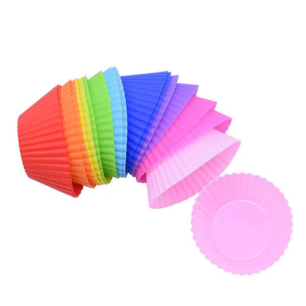 new 12pcs silicone cake mold round muffin cupcake baking molds reusable diy cake decorating tools wedding birthday party decorations
new 12pcs silicone cake mold round muffin cupcake baking molds reusable diy cake decorating tools wedding birthday party decorations